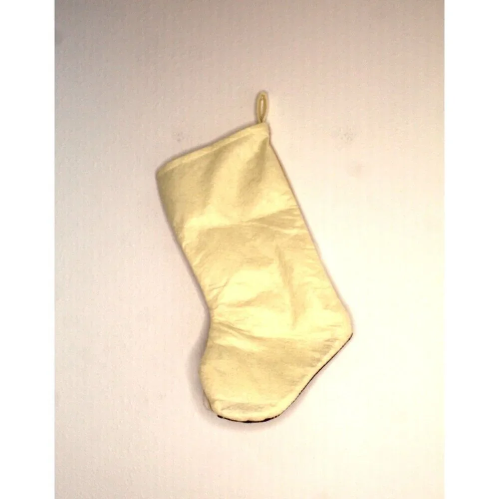 Christmas Queen Snowman 3D Stocking 18 inches Red Beige‎ Holiday Decor NWT